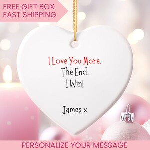 Personalized Girlfriend Valentine&#39;s Day Keepsake Gift, Our First Valentine&#39;s Day I Love You More Keepsake Ornament, Gift for Boyfriend
