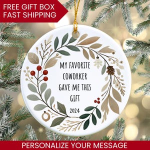 Coworker Christmas Gift Christmas Ornaments Funny Gift for Coworker Work Bestie Work Friend Ornament Secret Santa Office Gift Exchange 2024