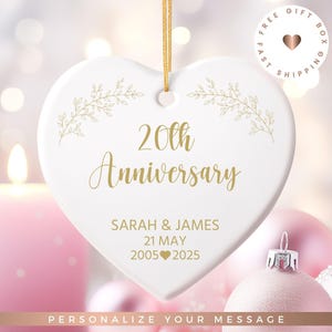 Personalised 20th Anniversary ceramic Keepsake, 20th Anniversary gift, Personalised 20th Anniversary, China Anniversary, 20th Anniversary