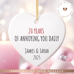 Personalised 20th Anniversary ceramic Keepsake, 20th Anniversary gift, Personalised 20th Anniversary, China Anniversary, 20th Anniversary