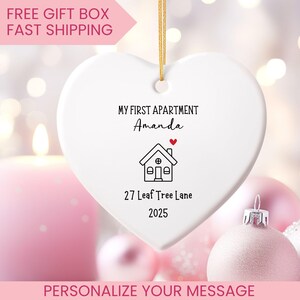 Our First Apartment Ornament Personalized - First Apartment Christmas Ornament - New House Ornament