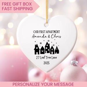 Our First Apartment Ornament Personalized - First Apartment Christmas Ornament - New House Ornament