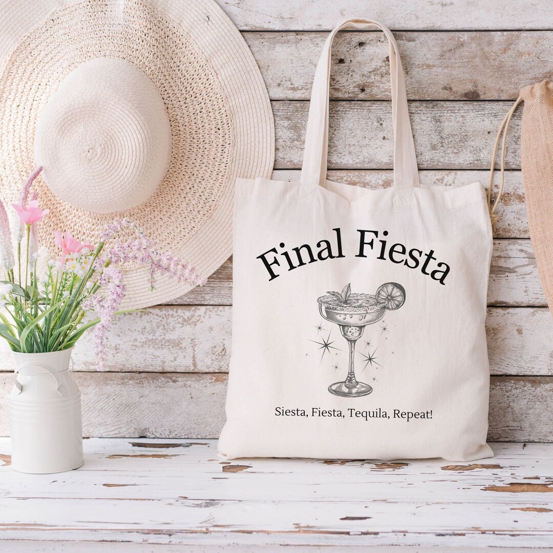 Final Fiesta Bachelorette Tote Bag, Mexican Bachelorette Party Tote ...