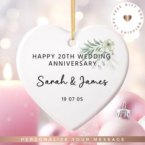 Personalised 20th Anniversary ceramic Keepsake, 20th Anniversary gift, Personalised 20th Anniversary, China Anniversary, 20th Anniversary