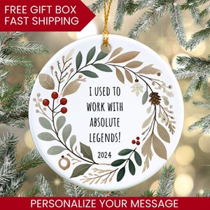 Coworker Christmas Gift Christmas Ornaments Funny Gift for Coworker Work Bestie Work Friend Ornament Secret Santa Office Gift Exchange 2024