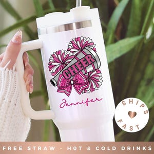 Personalized Cheerleader 40 Oz Tumbler, Cheerleading Team Gifts, Girls Cheerleading, Cheerleader Gifts, Gift for Cheerleader, Cheer Cup