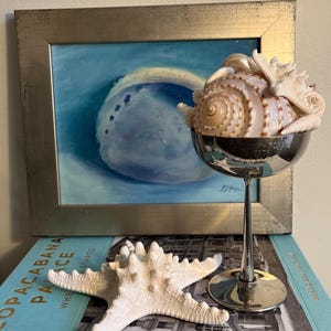 Copa de plata con concha grabada Teresa, 25.º puesto, objeto para exhibición, decoración costera