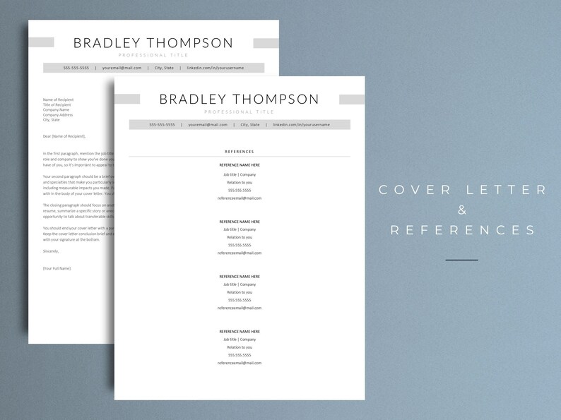 ATS Friendly Resume Template | CV Template for Word & Google Docs ...