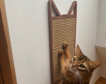 Wooden Wall Cat Scratcher