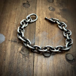 Sterling Silver S925 Pig Nose Shaped Link Silver Bracelet With