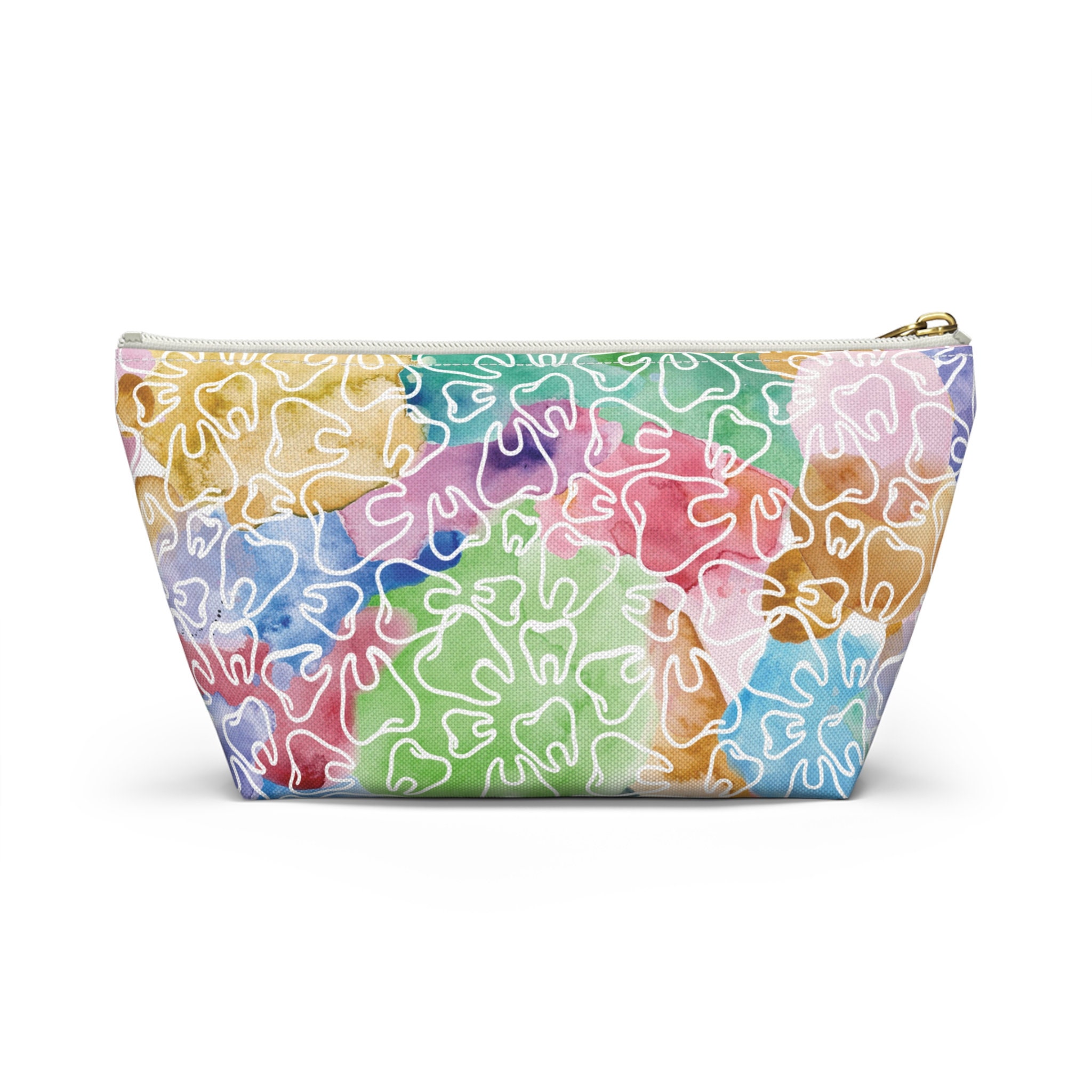 Watercolor Dental Teeth Themed Accessory Pouch/bag, Dental Gift