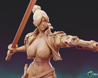 Cyberpunk Samurai - Pose 1 - 12k Resolution