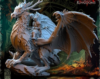 Dragón del Bosque de los Elfos Siempre Verdes - en 12k por The Beholder Miniatures