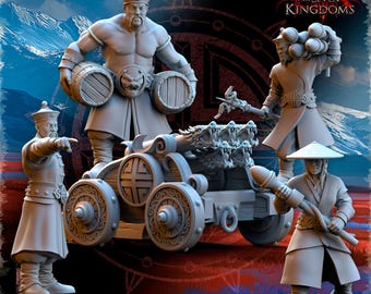 Batteria di razzi della dinastia Astarii in scala 12k di The Beholder Miniatures