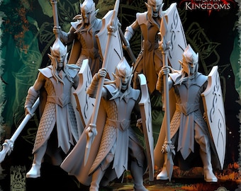 Evergreen Elves Forest Militia  - in 12k- by The Beholder Miniatures
