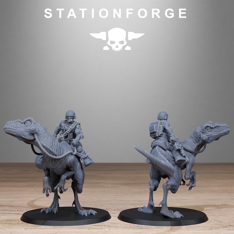 Stationforge Raptor Riders GG Jungle Raptors 10 Models - in 12k - by Station Forge - Etsy