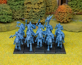 Mounted Norse Raiders  - in 12k- by Highlands Miniatures