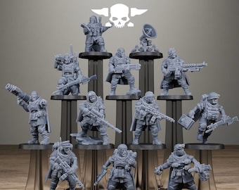 Freeguard Siege Infantry 12 models - in 12k - by Station Forge