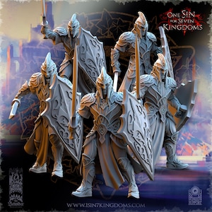 Silvermoor Elves Warriors met zwaarden - in 12k- van Beholder