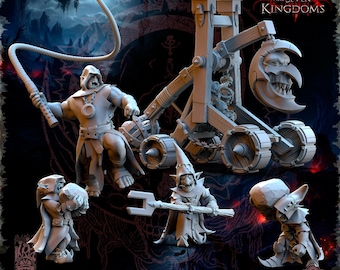 The Black Horde Goblins Trebuchet miniature - in 12K - by The Beholder Miniatures