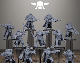Vaskar Heavy Squad 11 models - in 12k - by Station Forge