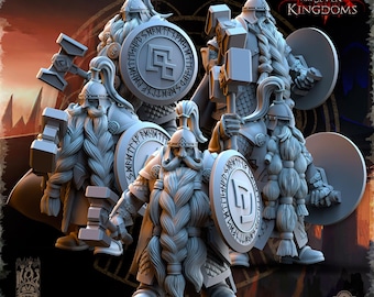 Guerreros de alta cuna de los Reinos Enanos - en escala 1/2k - por The Beholder Miniatures