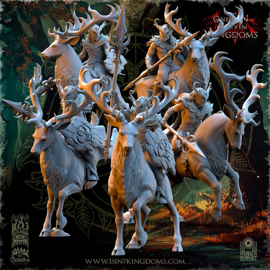 Seven Kingdoms - Evergreen Elves Deepwood Riders - in 12k- - Behoider ...