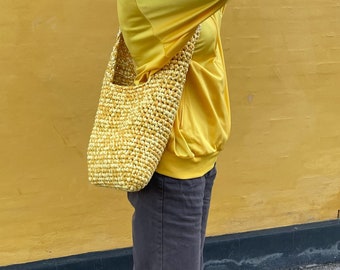 Crochet cross-body bag
