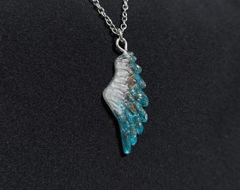 Angel Wing Memorial Necklace or Keychain- Pet Cremation Ashes