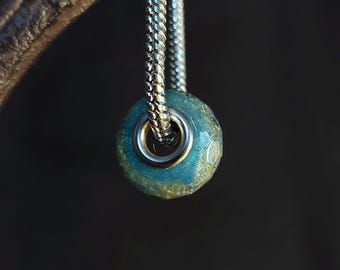 Diamond-Edge, Pandora style Memorial Bead - Pet Cremation Ashes