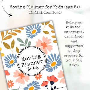 Kids Moving Planner Printable | Moving Checklist & Coping Activities | Digital Download for Families
