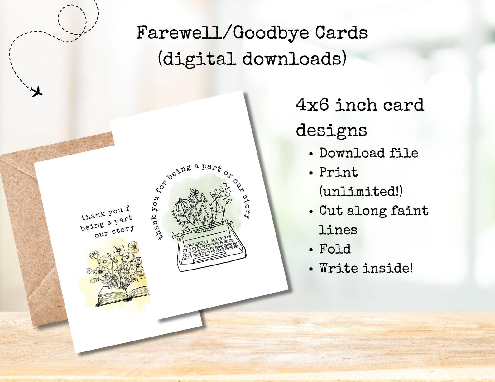 Printable Goodbye Cards (printable) - Etsy