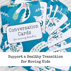 Moving Kids Conversation Cards | Relocating Abroad | Supporting Family Transitions