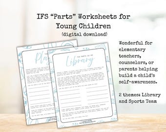 IFS Parts Worksheets for Young Children: Counselor Resource