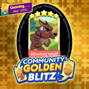 Golden Blitz Event " Howling Wolf " Set #24 Monopoly_Go 5 Star Sticker - May 29th