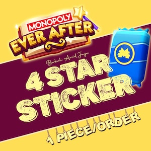 Monopoly_Go Sticker 4 Star - Ever After Album - 1 Piece/order