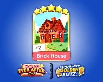 Monopoly_Go Golden Blitz Event " Brick House " 5 Star Stickers - June 2nd