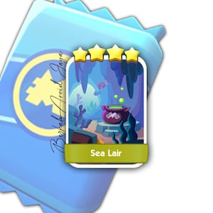 Sea Lair Set #15 Monopoly_ Go Sticker 4 Stars - Ever After Album