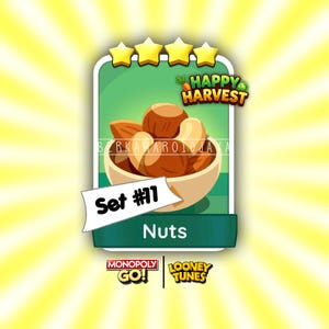 NUTS Sticker Set #11 Monopoly_Go 4 Sterren Stickers - Happy Harvest Album