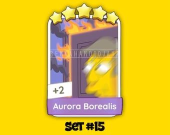Set #15 "Aurora Boreale" Monopoly_Go Adesivi a 5 stelle - Nuovo album