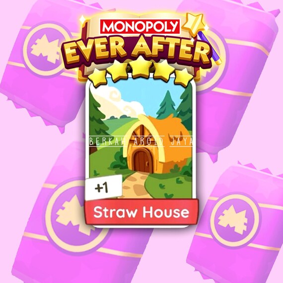Straw House Set #24 Monopoly_Go Sticker 5 Star - Ever After Album