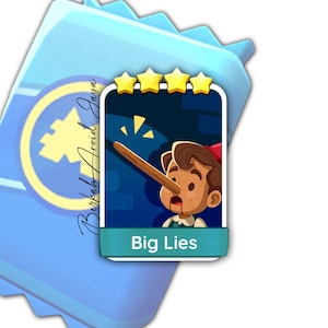 Big Lies Set #18 Monopoly_Go Sticker 4 stars - Ever After Album