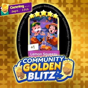Golden Blitz Event " LEMON SQUEEZY " Set #18 Monopoly_Go 5 Star Stickers