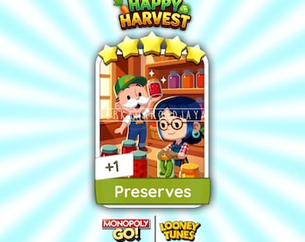 PRESERVES Set #17 Monopoly_Go 5 Star Stickers Happy Harvest Album
