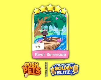 Monopoly_Go Golden Blitz Sticker " River Serenade " 5 Sterne Sticker - Event Am 1.April