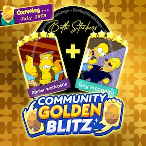 Golden Blitz Event " Ranier Wolfcastle + Guy Incognito " Monopoly_Go 5 Star Stickers - July 28th