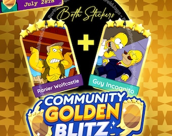 Événement Golden Blitz « Ranier Wolfcastle + Guy Incognito » Autocollants 5 étoiles Monopoly_Go - 28 juillet