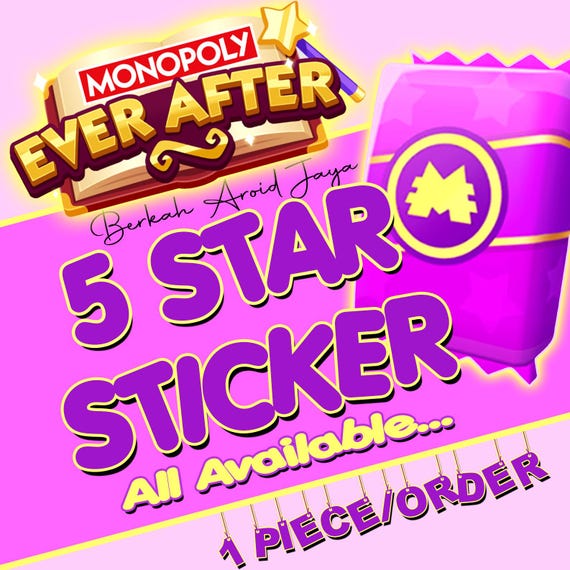 Monopoly_Go Sticker 5 Star - Ever After Album 1 Piece/Order