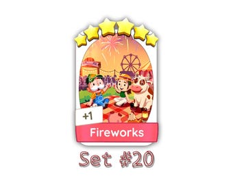 FIREWORKS Sticker (Set-20) Monopoly_Go 6 Star Stickers