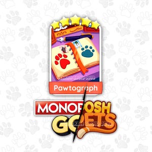 Pawtograph Stickers Set-21 - Monopoly_Go Sticker 5 Stars - Posh Pets Album